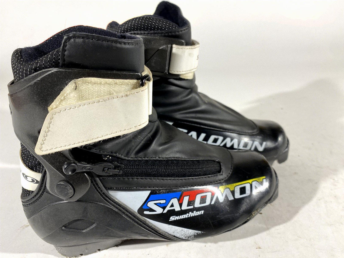 Salomon Kids  Skiathlon Cross Country Ski Boots Size EU35 US3 SNS Pilot S104