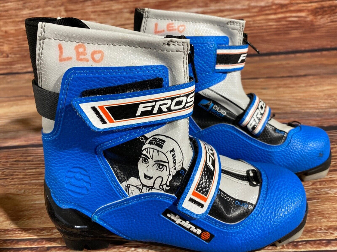 Alpina Frost Nordic Cross Country Ski Boots Kids Size EU29 US9 NNN A-1053
