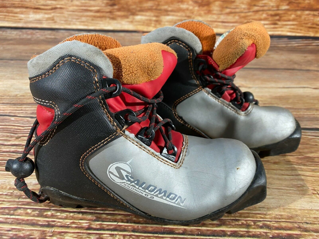 SALOMON Kids Nordic Cross Country Ski Boots Size EU29 US11.5 SNS S-51