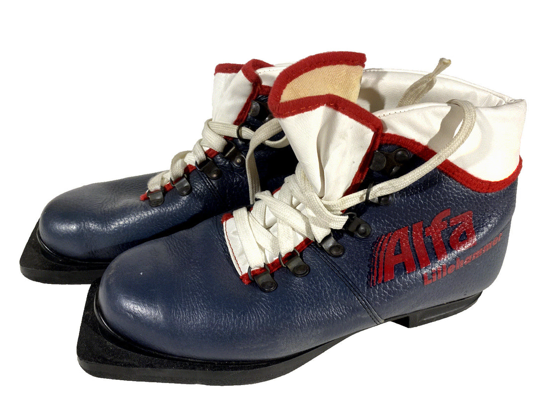 Alfa Vintage Nordic Norm Cross Country Ski Boots Size EU38 US6 NN 75mm