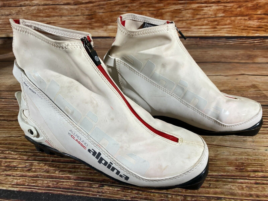 Alpina All Round Classic Nordic Cross Country Ski Boots Size EU38 US7 NNN 1003