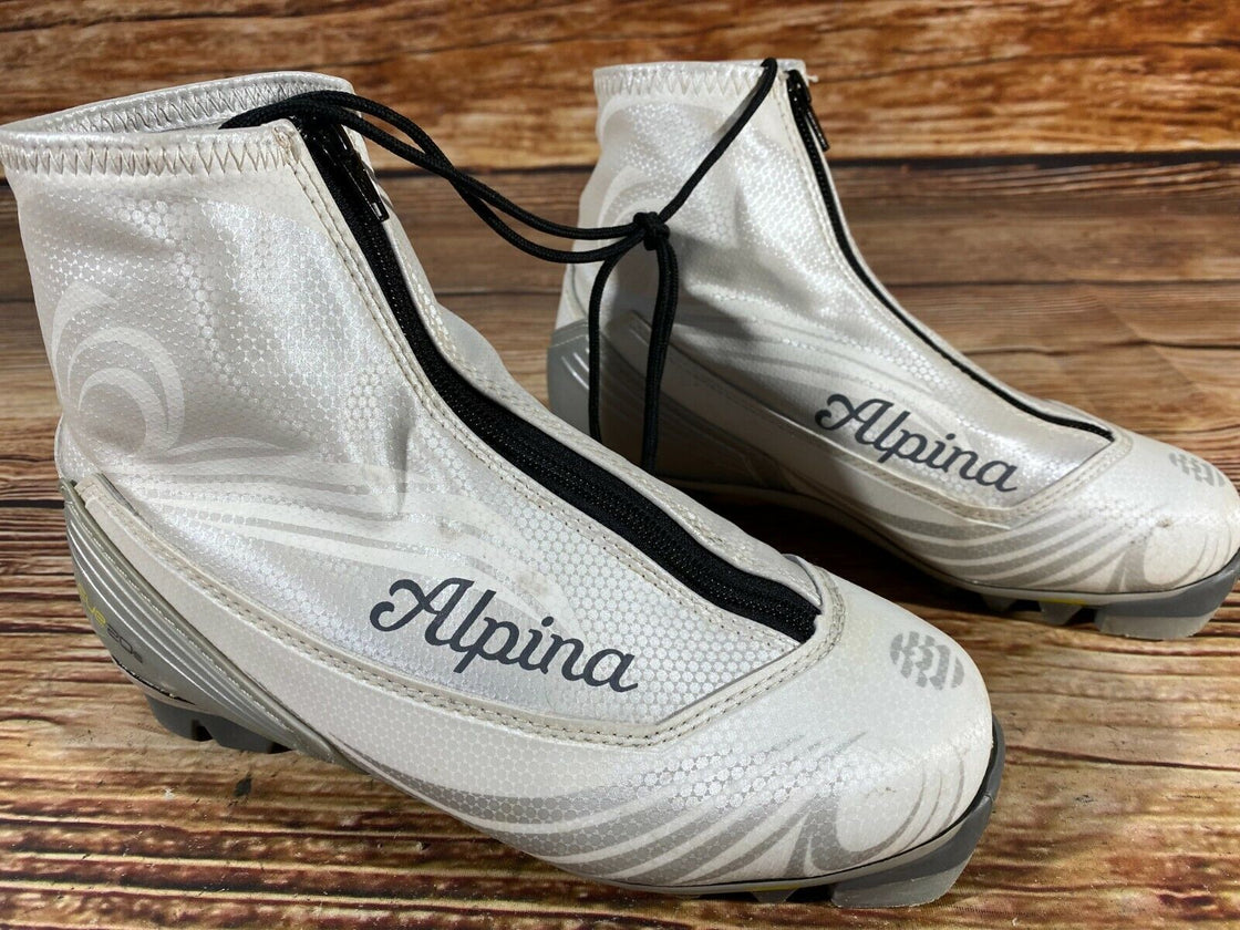 Alpina Eve20S Nordic Cross Country Ski Boots Size EU37 US5 NNN bindings 592