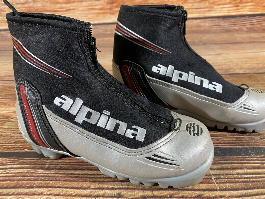 Alpina St10jr  Kids Nordic Cross Country Ski Boots Size EU31 US12.5for NNN A-250