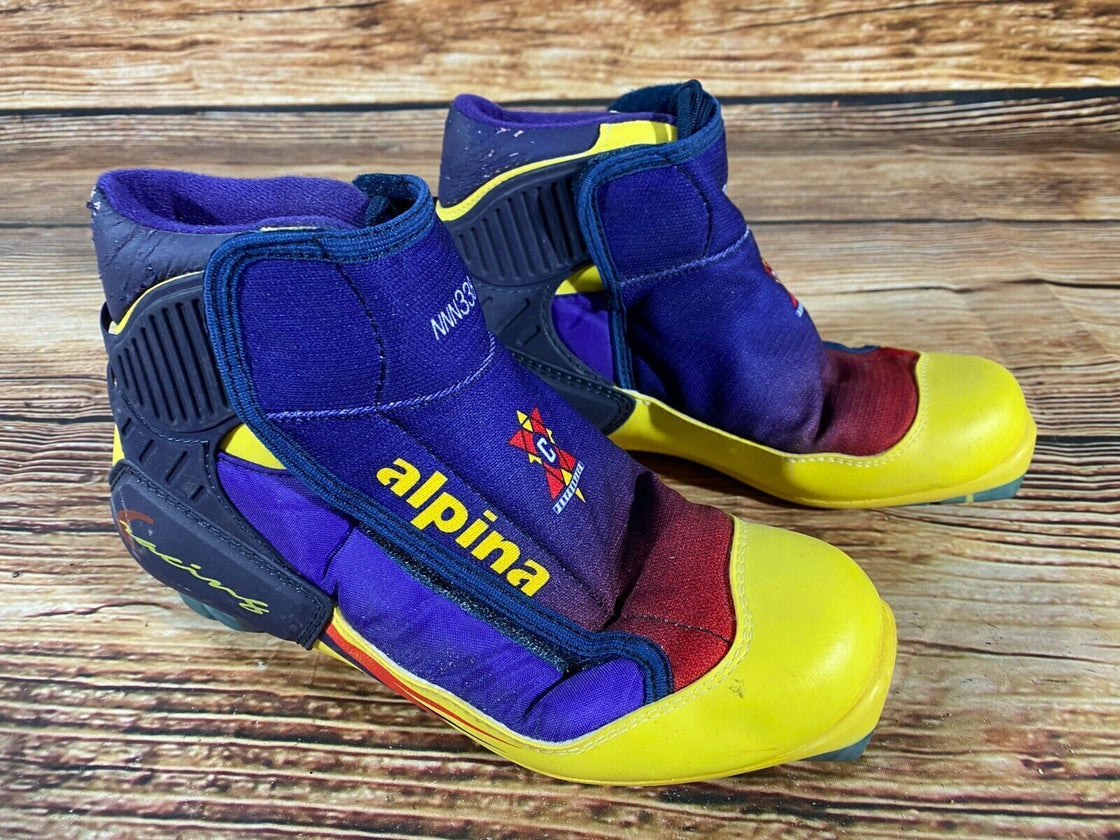 Alpina 338 Nordic Cross Country Ski Boots Size EU41 US8 NNN bindings 1065