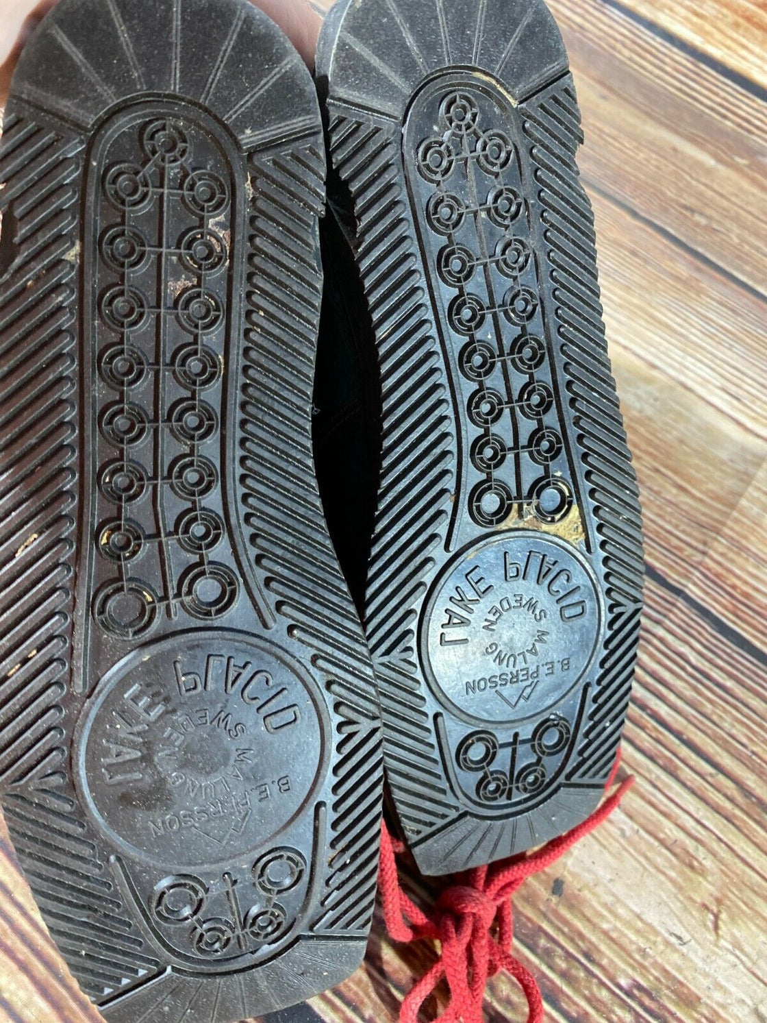 LAKE PLACID Leather Vintage Alpine Ski Boots EU37 US5 for Cable Bindings
