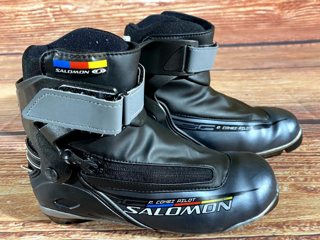 SALOMON R Combi Nordic Cross Country Ski Boots Size EU37 1/3 US5 SNS Pilot