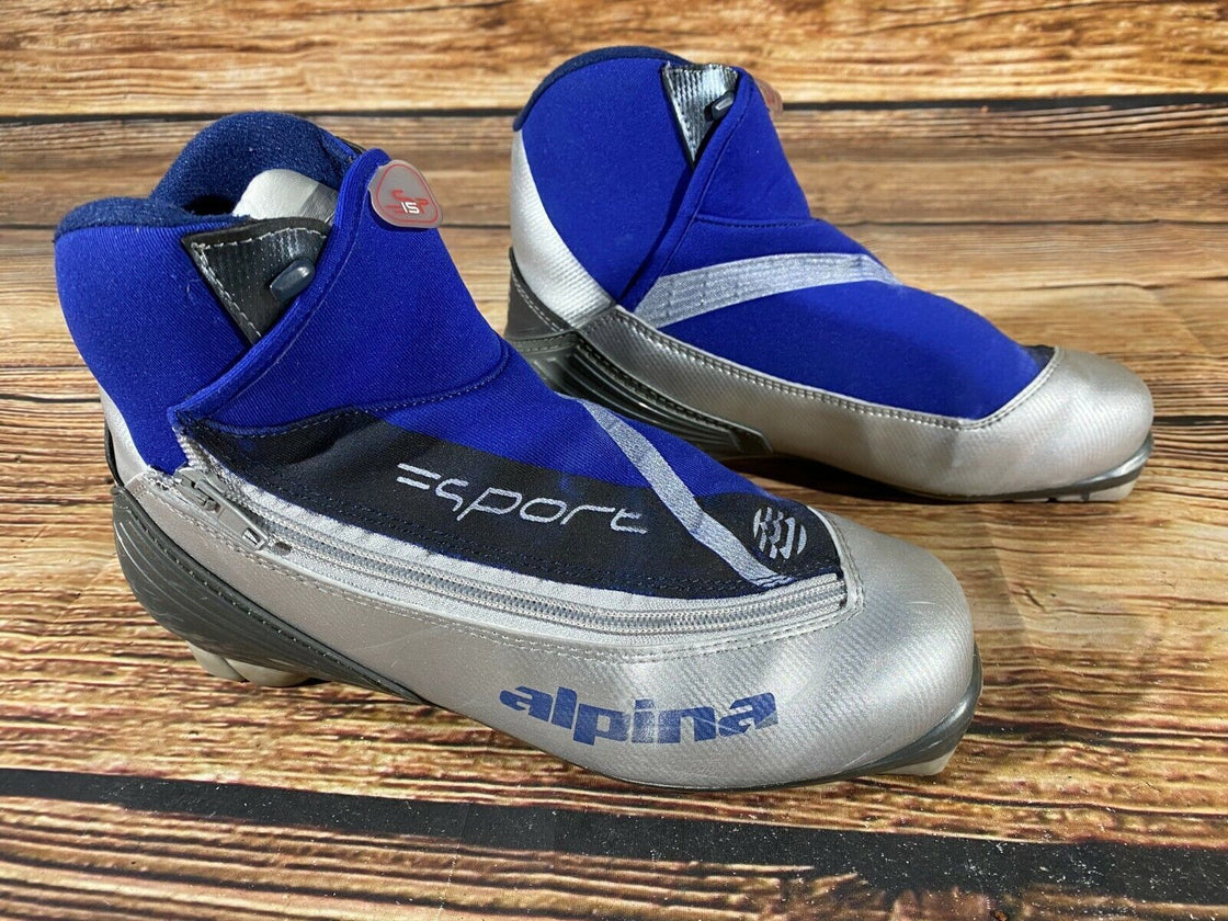 Alpina SP15 Nordic Cross Country Ski Boots Size EU40 US7.5 NNN bindings