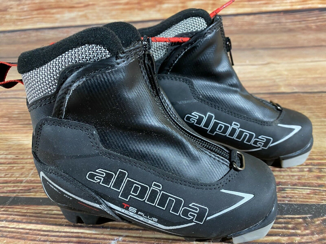 Alpina T55 Plus Kids Nordic Cross Country Ski Boots Size EU27 US9.5 NNN A-172