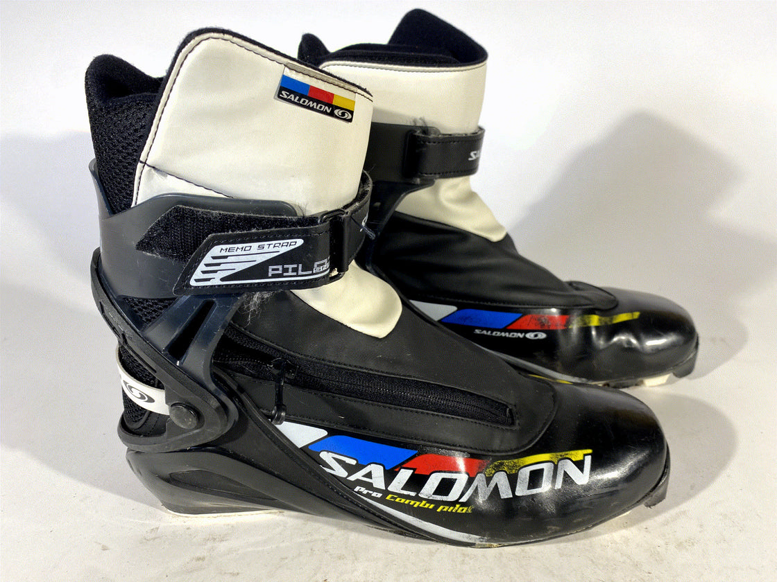 SALOMON Skate Pro Combi Cross Country Ski Boots Size EU46 2/3 US12 SNS Pilot