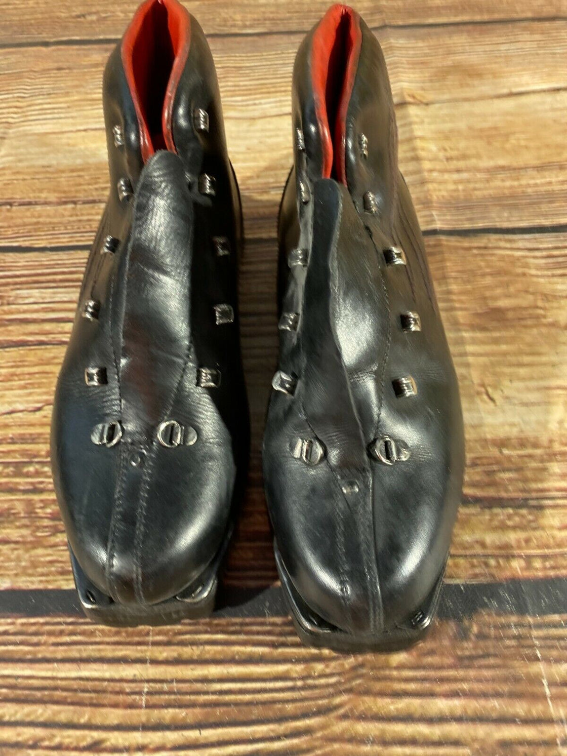 LAVERNA Leather Vintage Alpine Ski Boots EU42 US8.5 Mondo 260 for Cable Bindings