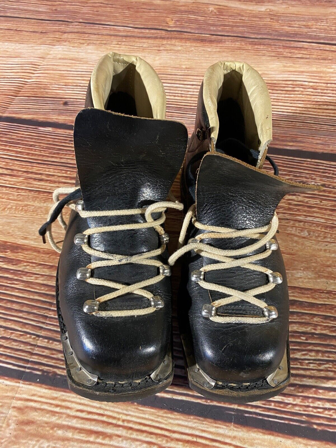 SNOW SPEED Vintage Cross Country Ski Boots Kandahar Cable Bindings EU37 US5 KL54