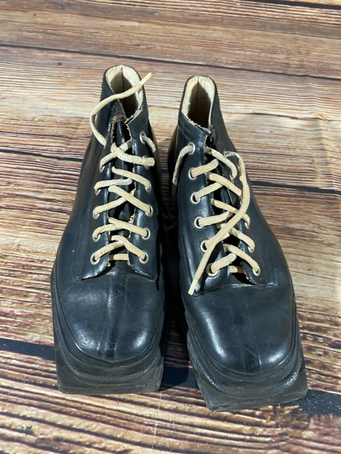 VIKING Vintage Cross Country Ski Boots for Kandahar Old Cable Binding EU41 US7.5