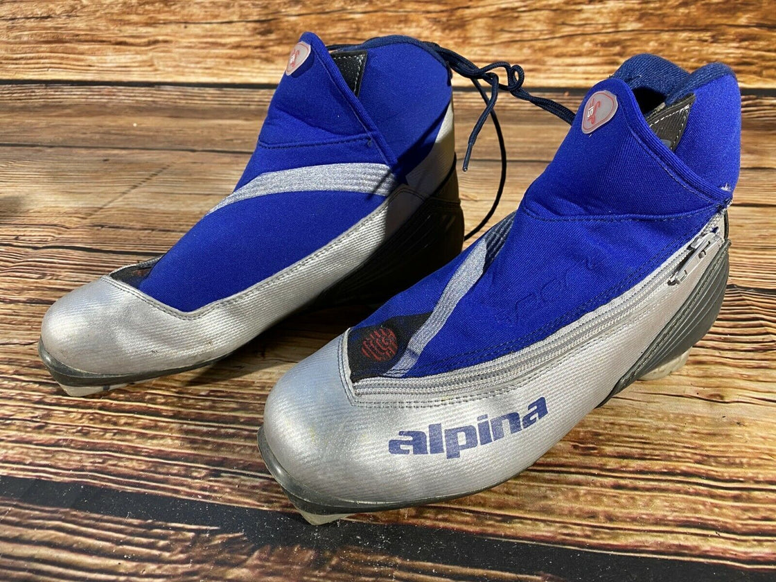 Alpina SP15 Nordic Cross Country Ski Boots Size EU40 US7.5 NNN bindings 977