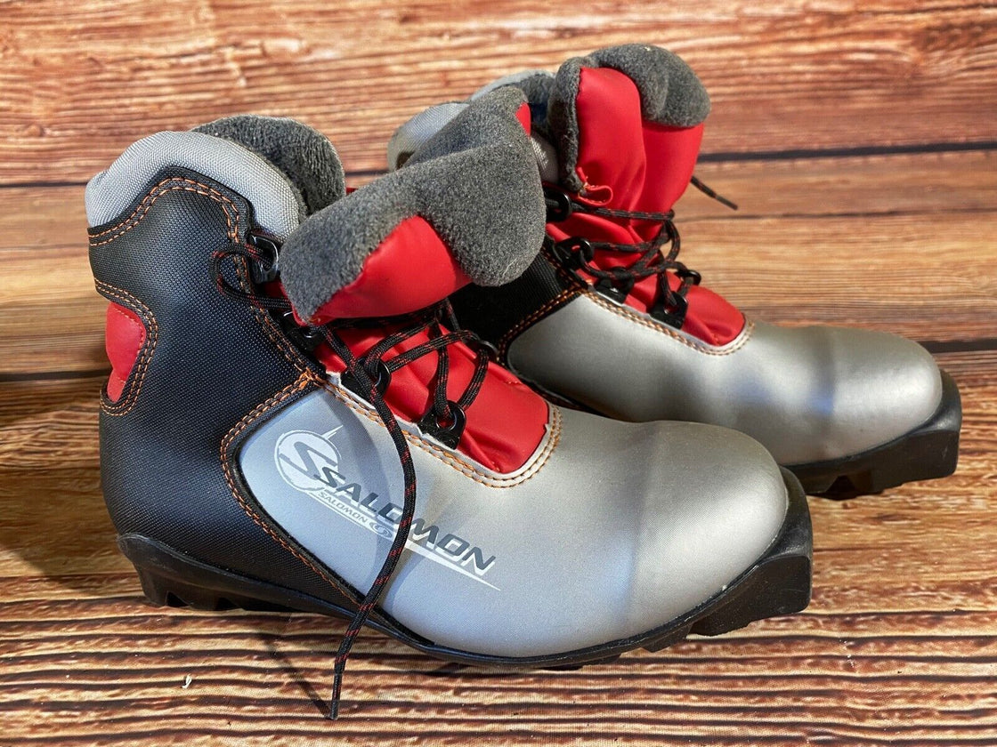 Salomon Snow Kids Cross Country Ski Boots Size EU35.5 US3.5 SNS Profil S89