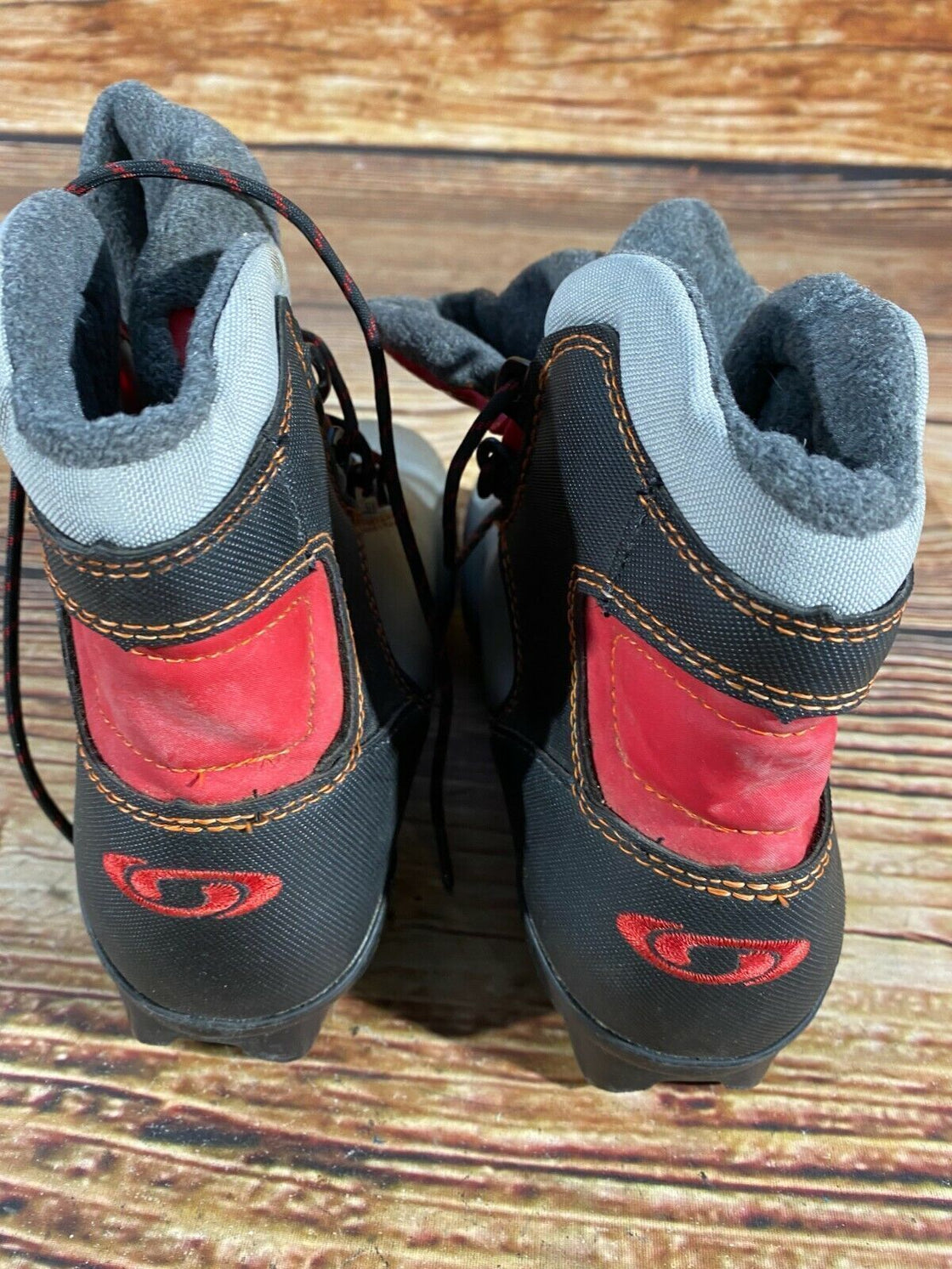 SALOMON Kids Nordic Cross Country Ski Boots Size EU35 1/2 US3.5 SNS S-33 SNS
