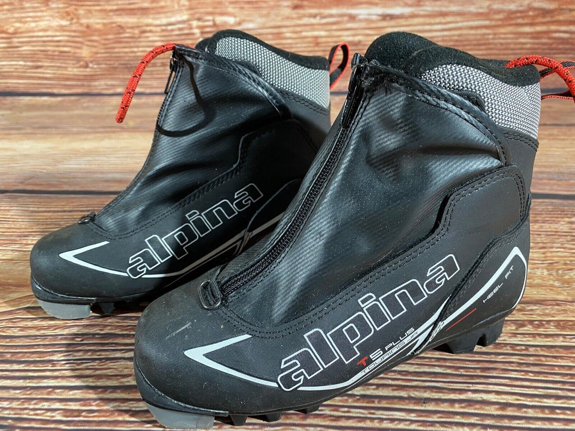 Alpina T5plus Nordic Cross Country Ski Boots Kids Size EU33 US2 NNN A-1060