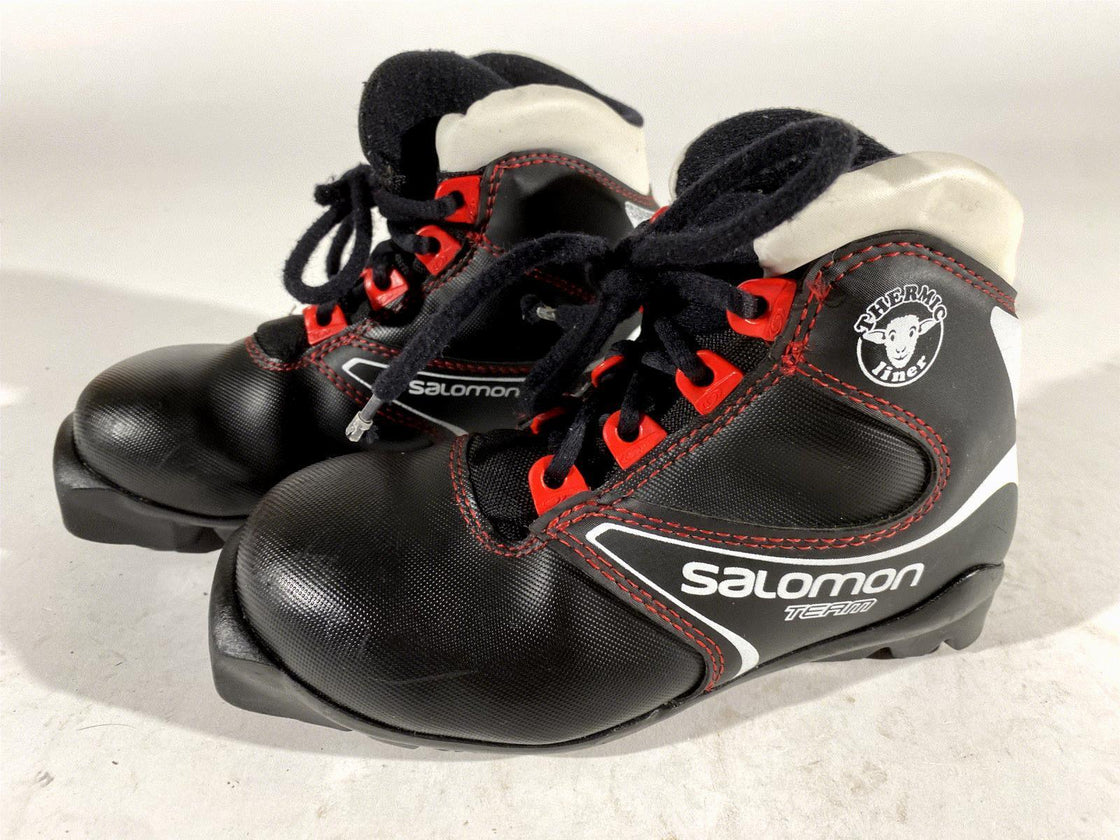 Salomon Kids Nordic Cross Country Ski Boots Size EU31.5 US13K SNS Profil S134