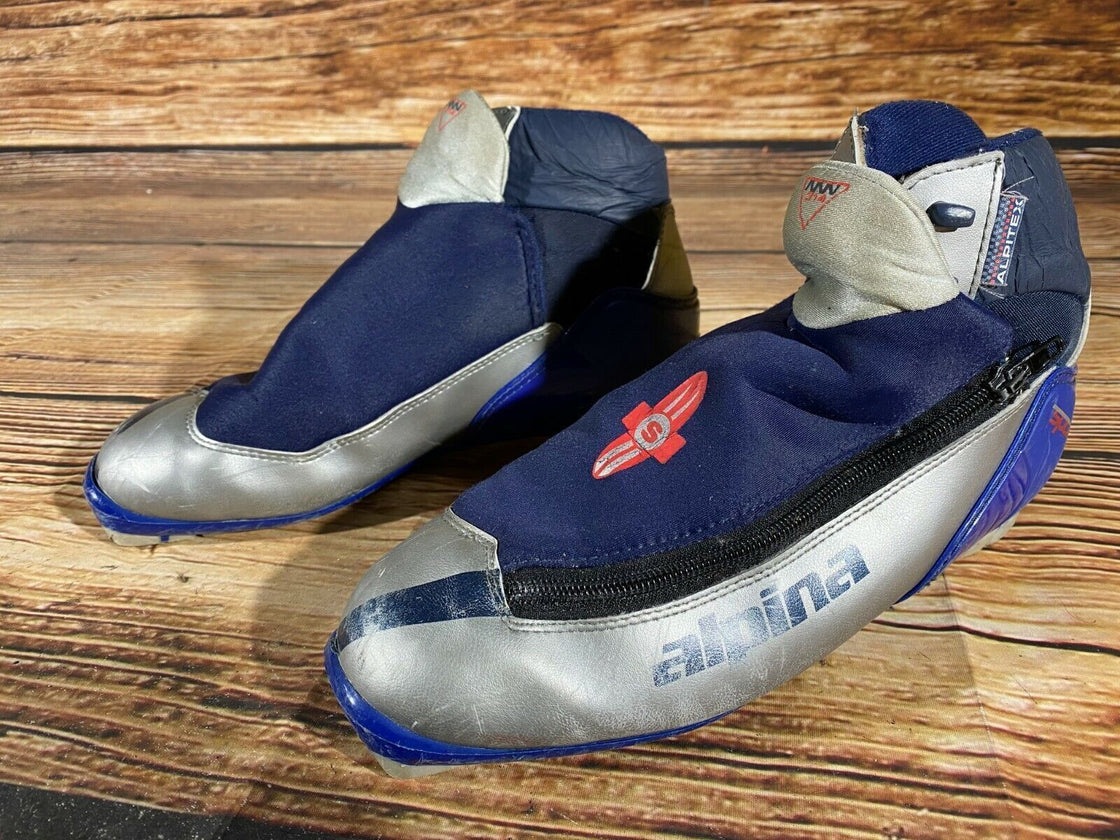 Alpina 314 Nordic Cross Country Ski Boots Size EU42 US9 NNN bindings 777