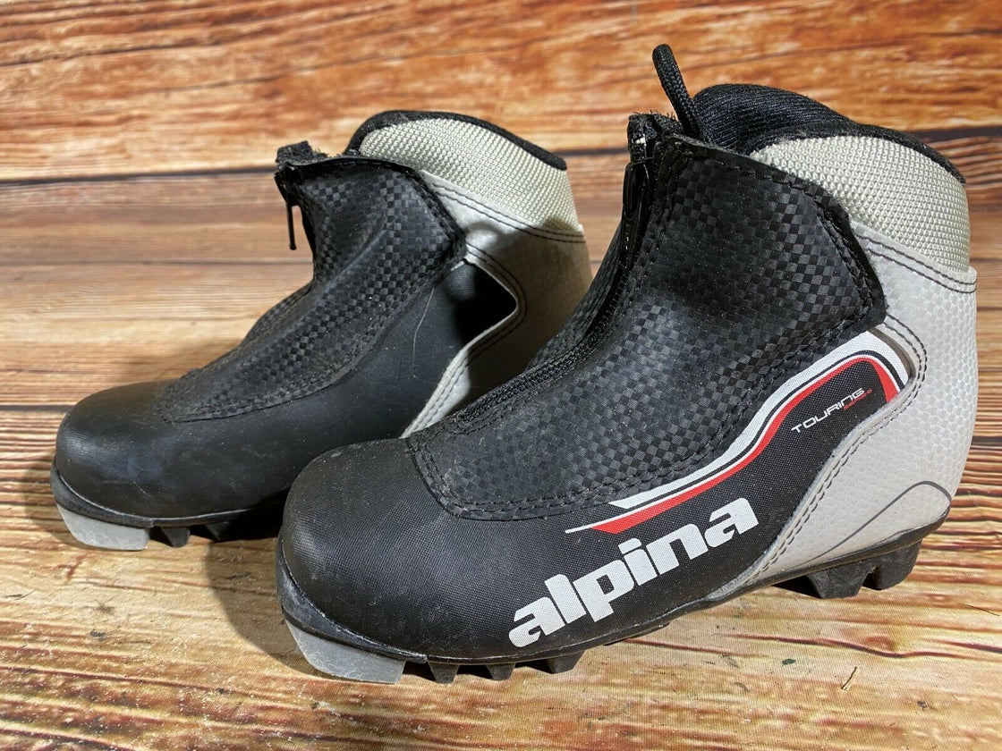 Alpina Touring Kids Nordic Cross Country Ski Boots Size EU31 US12.5 for NNN A-55