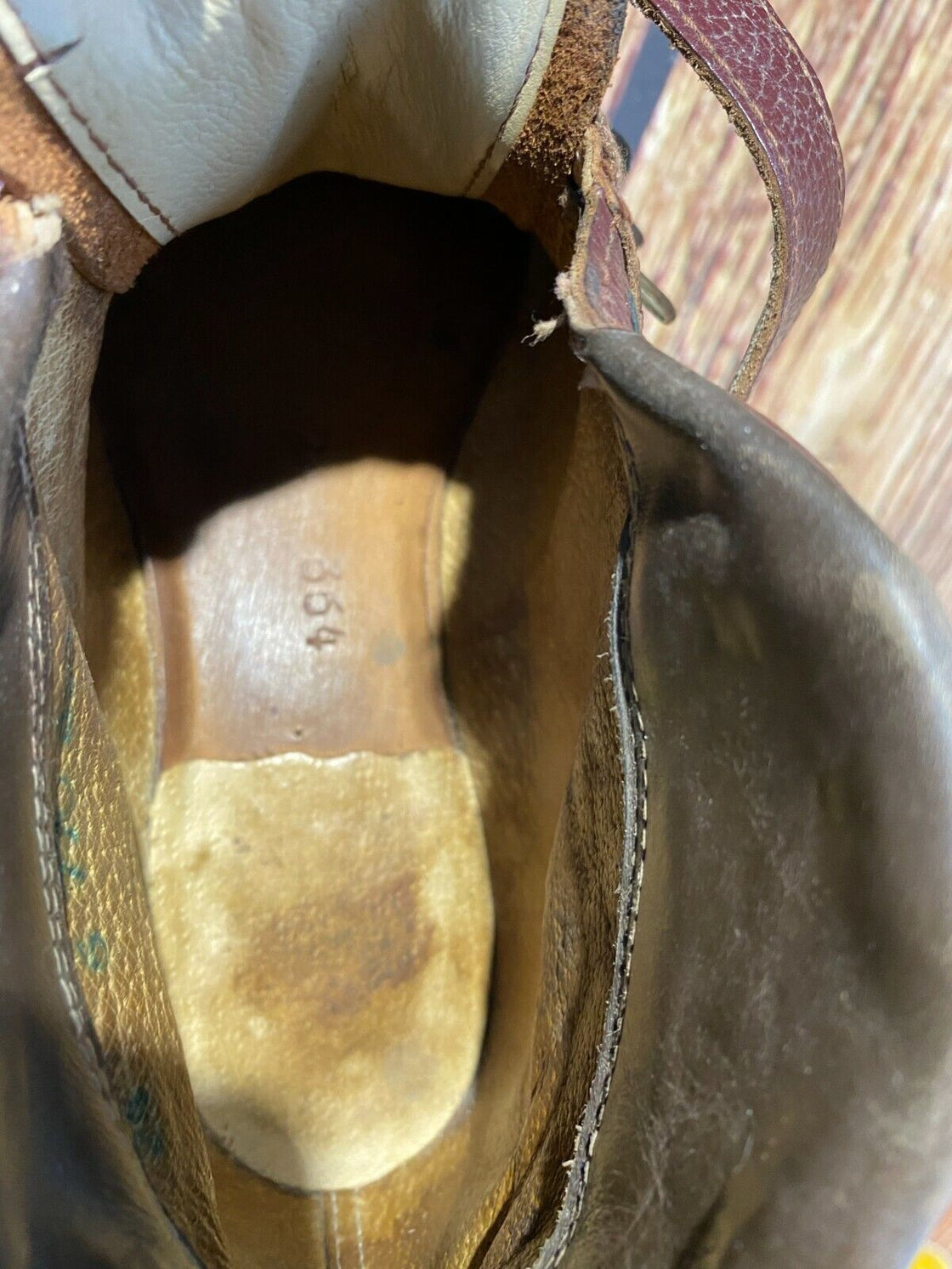 Vintage Leather Cross Country Ski Boots Kandahar Cable Bindings EU36 US4