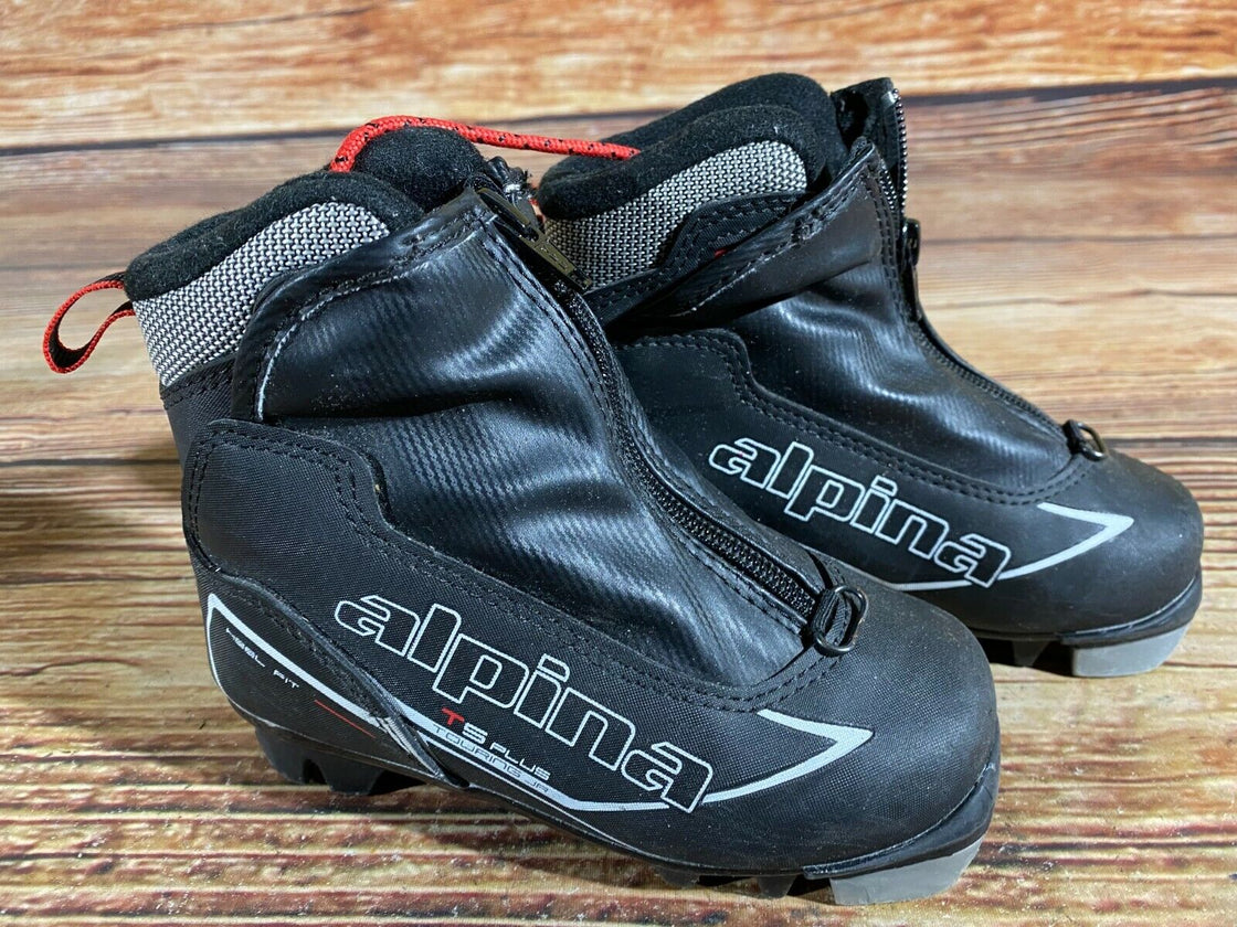 Alpina T5Plus Kids Nordic Cross Country Ski Boots Size EU28 US10.5 for NNN A-79