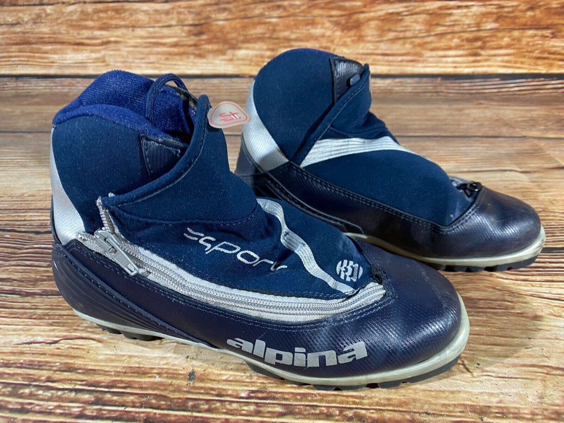 Alpina ST11 Nordic Cross Country Ski Boots Size EU38 US6 NNN bindings 591
