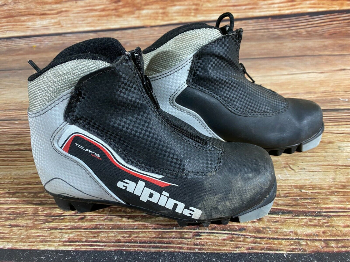 Alpina Touring Kids Nordic Cross Country Ski Boots Size EU32 US1.5 for NNN A-285