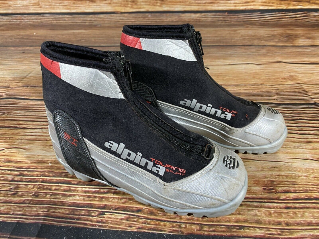 Alpina ST10 JR Nordic Cross Country Ski Boots Size EU32 US1.5 NNN bindings