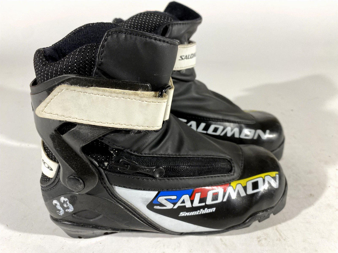 Salomon Kids  Skiathlon Cross Country Ski Boots Size EU33 US1.5 SNS Pilot S105