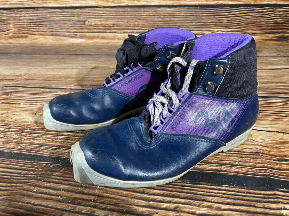 SALOMON 361 SR Nordic Cross Country Ski Boots Size EU41 US8 SNS profil
