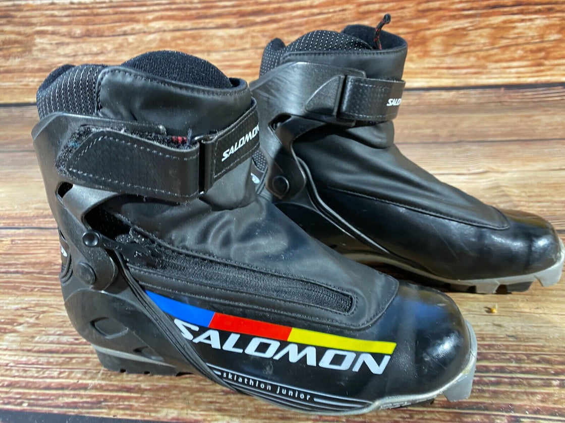 SALOMON Skiathlon Junior Cross Country Ski Boots Size EU37 1/3 US5 for SNS Pilot