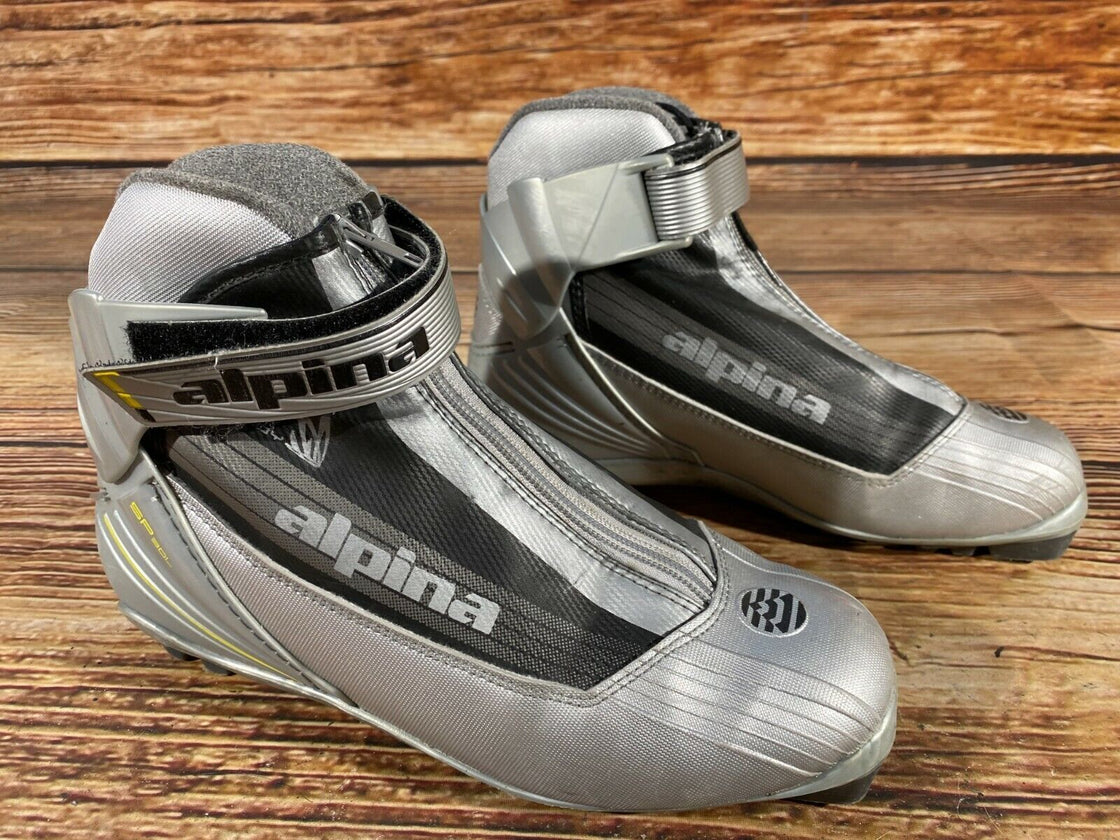 Alpina SP30L Nordic Cross Country Ski Boots Size EU40 US7.5 NNN bindings 710