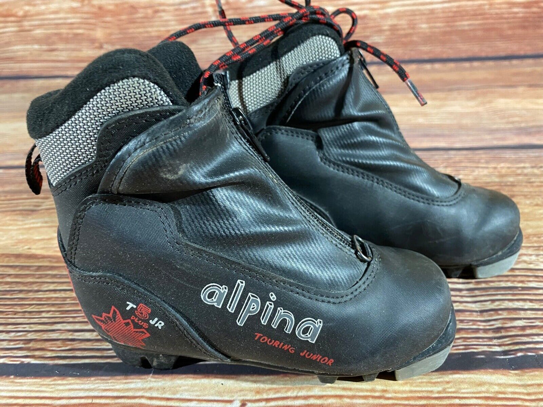 Alpina T5plus Kids Nordic Cross Country Ski Boots Size EU28 US10.5 NNN A-1309