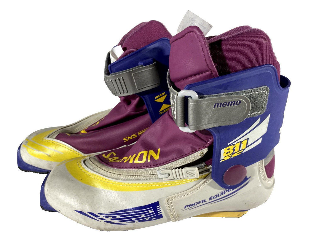 SALOMON 8.11 Skate Nordic Cross Country Ski Boots Size EU38 US6 SNS Profil
