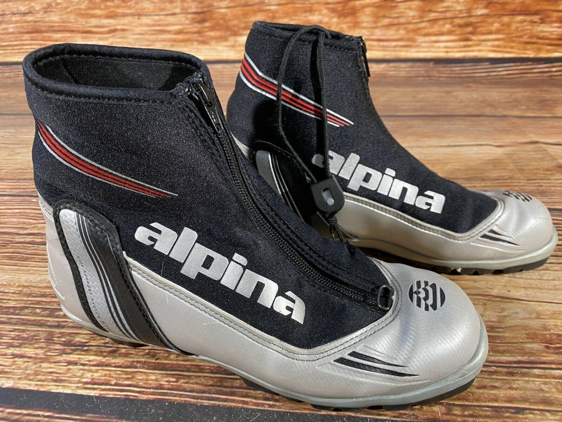 Alpina ST10 Nordic Cross Country Ski Boots Size EU39 US7 NNN bindings 728