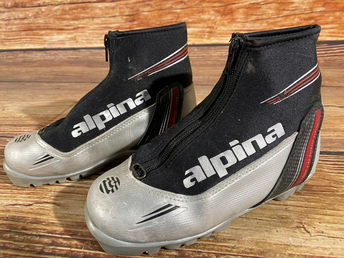 Alpina ST10jr Kids Nordic Cross Country Ski Boots Size EU34 US3 for NNN A-438