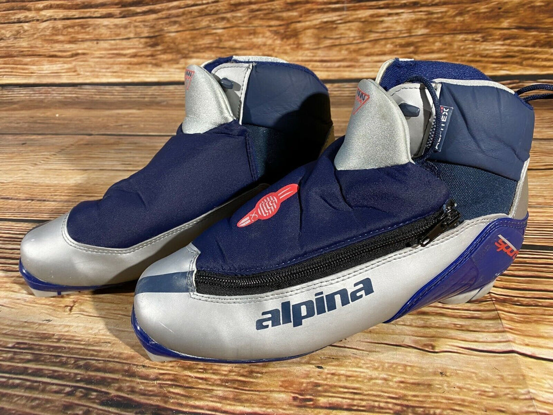 Alpina 314 Nordic Cross Country Ski Boots Size EU41 US8 NNN bindings 871