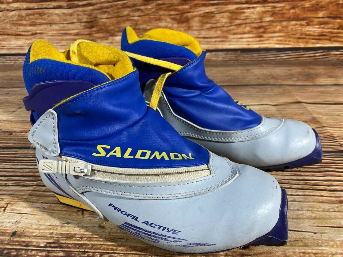 SALOMON 8.1 SC Kids Nordic Cross Country Ski Boots Size EU36 2/3 US4.5 SNS S-57