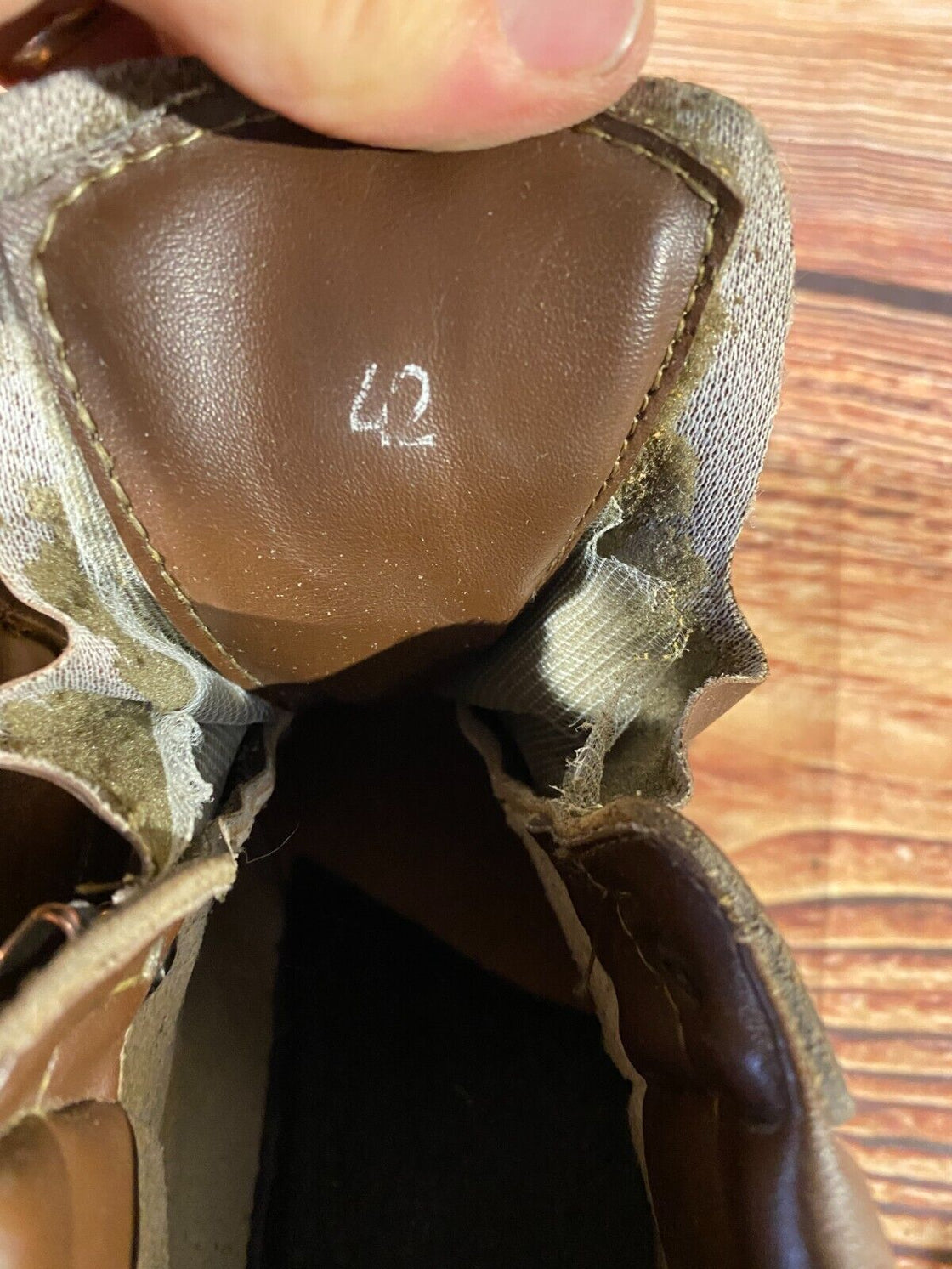VINTAGE Leather Boots Trekking Trail Shoes Hiking Unisex Size EU42, US8.5, UK8