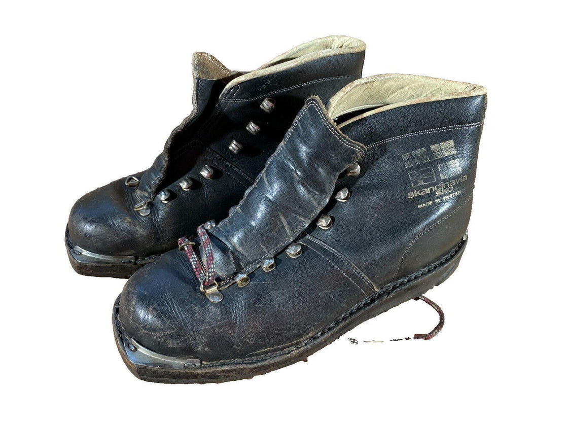 SCANDINAVIA SKO Vintage Alpine Ski Boots Mountain Skiing Shoes EU41 Mondo 255
