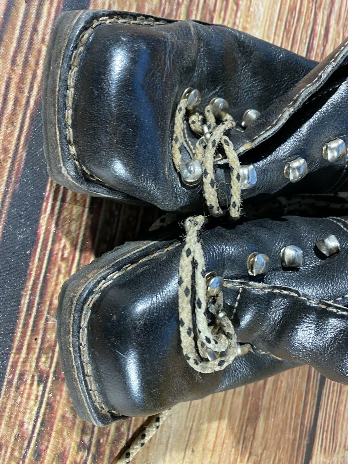 Vintage Cross Country Ski Boots Kandahar, Old Cable Bindings EU39 US6.5