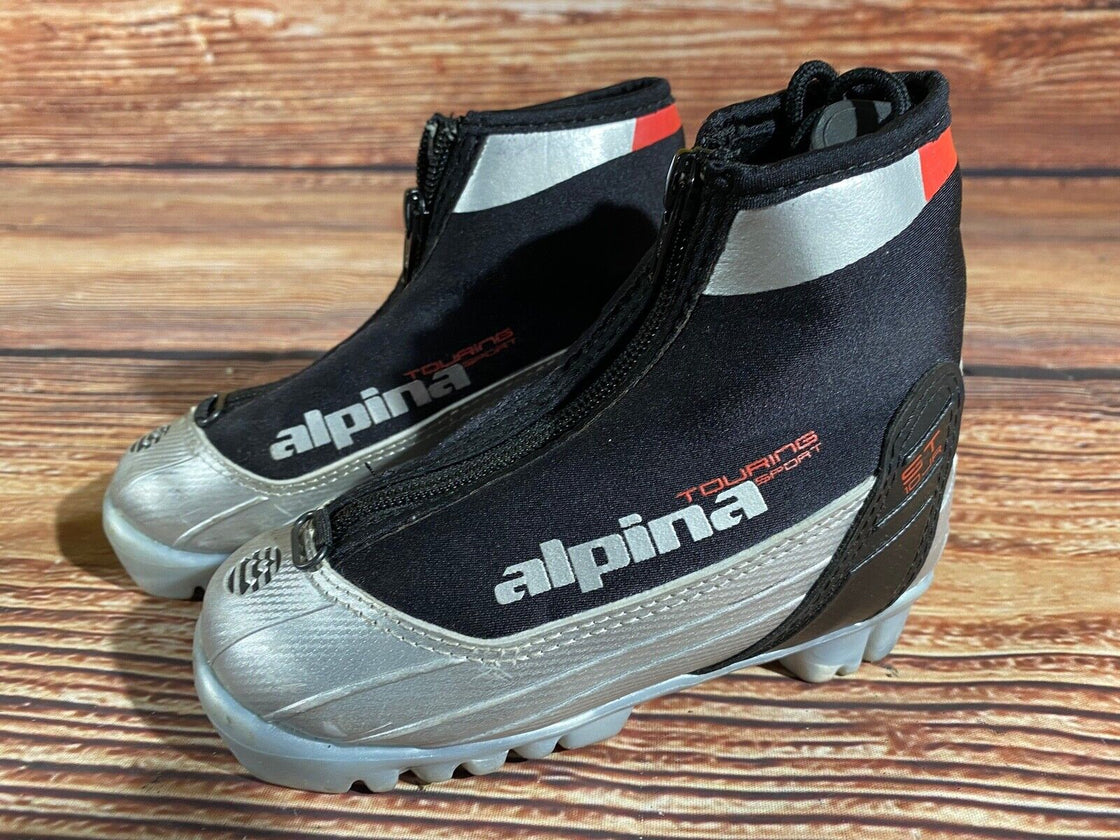 Alpina ST10jr Kids Nordic Cross Country Ski Boots Size EU28 US10.5 NNN A-1204