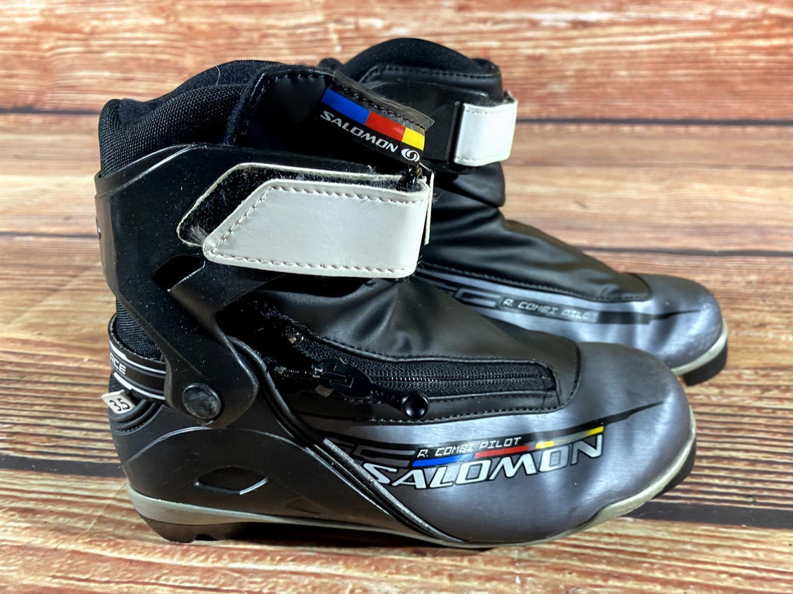 SALOMON R Combi Nordic Cross Country Ski Boots Size EU36 US4 SNS Pilot