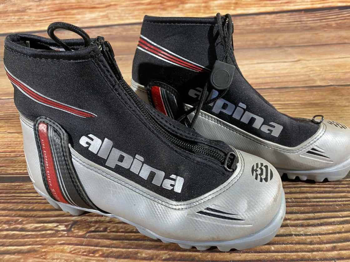 Alpina ST10jr Kids Nordic Cross Country Ski Boots Size EU34 US3 for NNN A-353