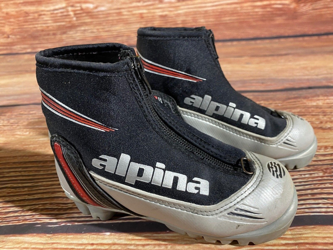 Alpina ST10jr Kids Nordic Cross Country Ski Boots Size EU28 US10.5 NNN A-1200