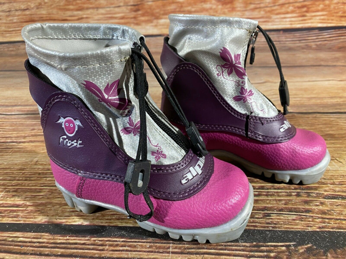 Alpina Frost Kids Nordic Cross Country Ski Boots Size EU25 US8.5 for NNN A-95