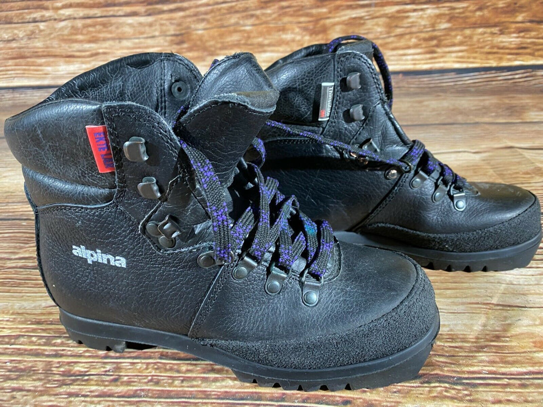 Alpina Gore-tex Nordic Cross Country Ski Boots Size EU36 US4.5 NNN BC bindings