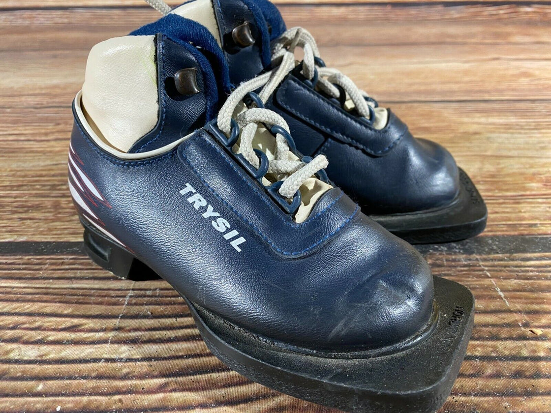 Trysil Retro Vintage Nordic Norm Cross Country Ski Boots Size EU27 US9.5 NN 75mm