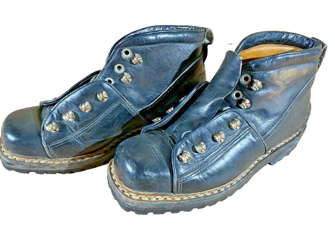 NORDICA Vintage Leather Alpine Ski Boots Cable Binding EU39 US6 Mondo 250 KL133