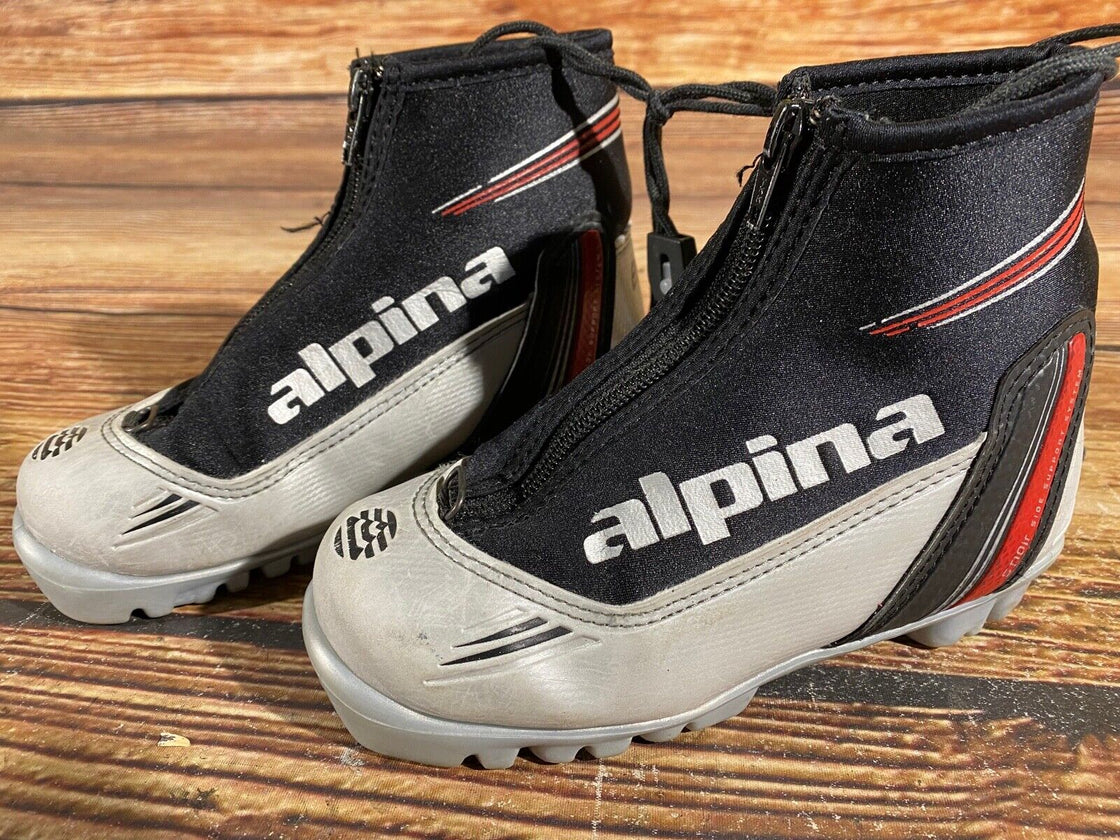 Alpina ST10 Kids Nordic Cross Country Ski Boots Size EU31 US12.5 NNN A-685